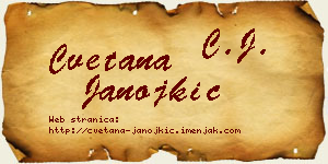 Cvetana Janojkić vizit kartica